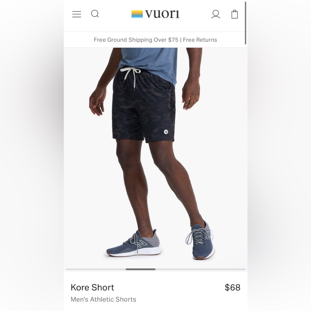 Brand New Men’s Vuori Kore Shorts